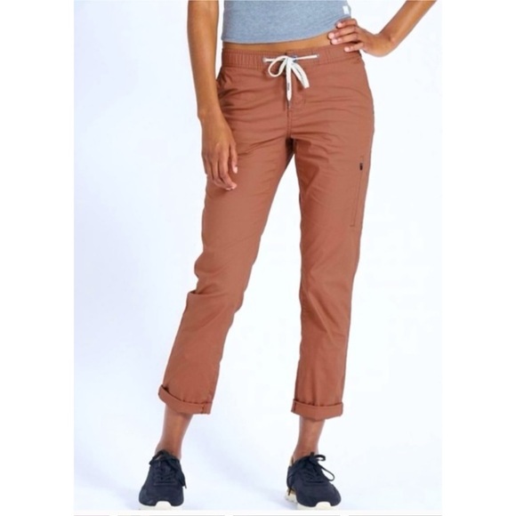Vuori Ripstop Pant Two Way Organic Stretch Pants in Light Terracotta Sz Medium - Picture 1 of 5